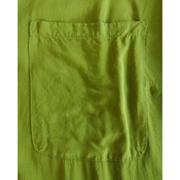 A New Approach Top Large Long Tab Sleeves Pockets Mustard Green - Picture 7 of 13